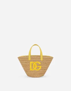 Straw basket with DG logo