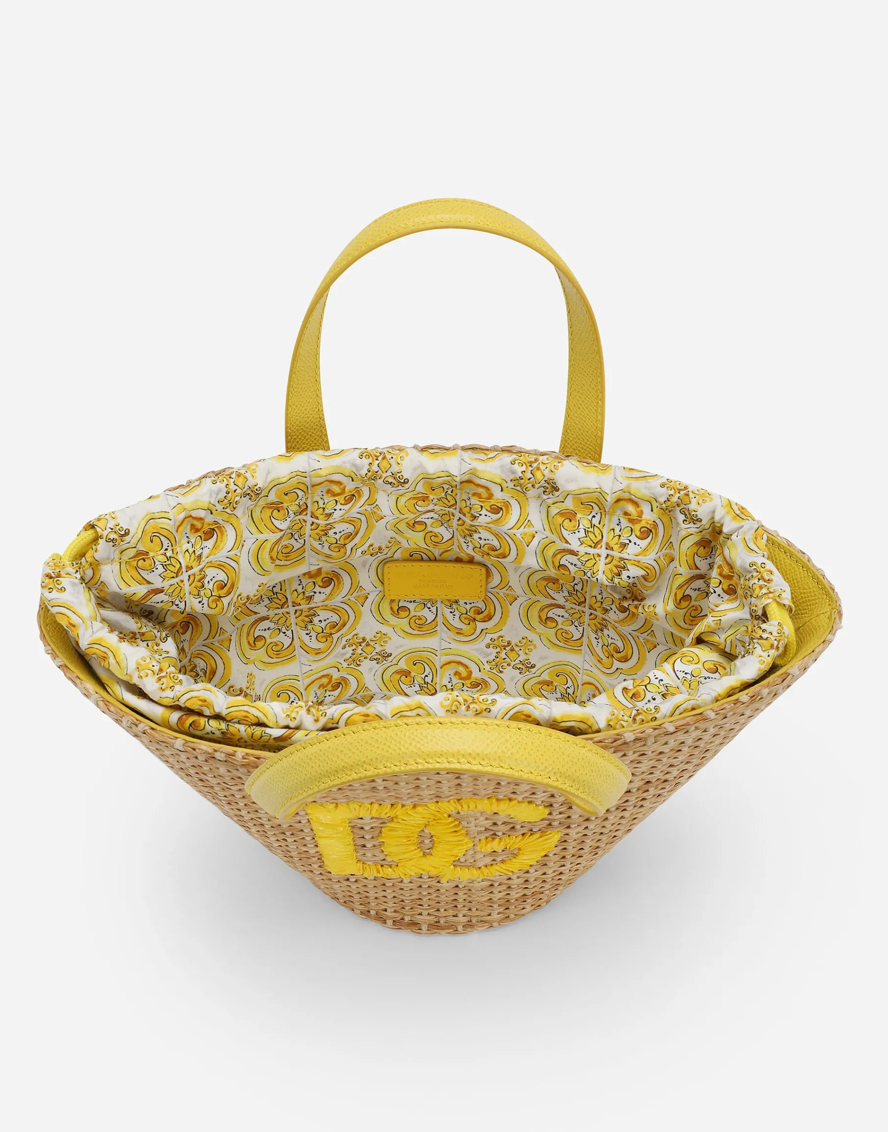 Straw basket with DG logo
