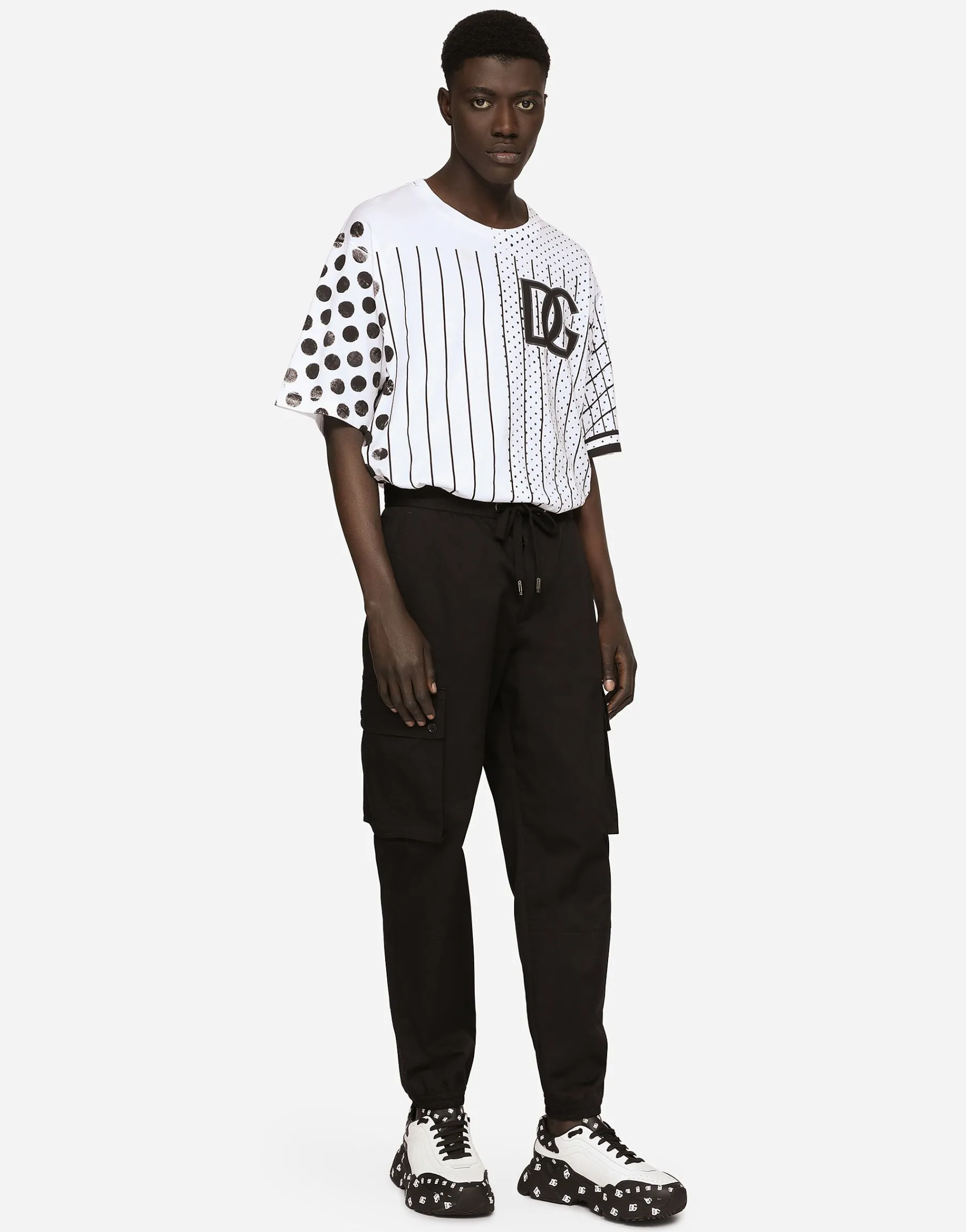 Stretch cotton cargo pants