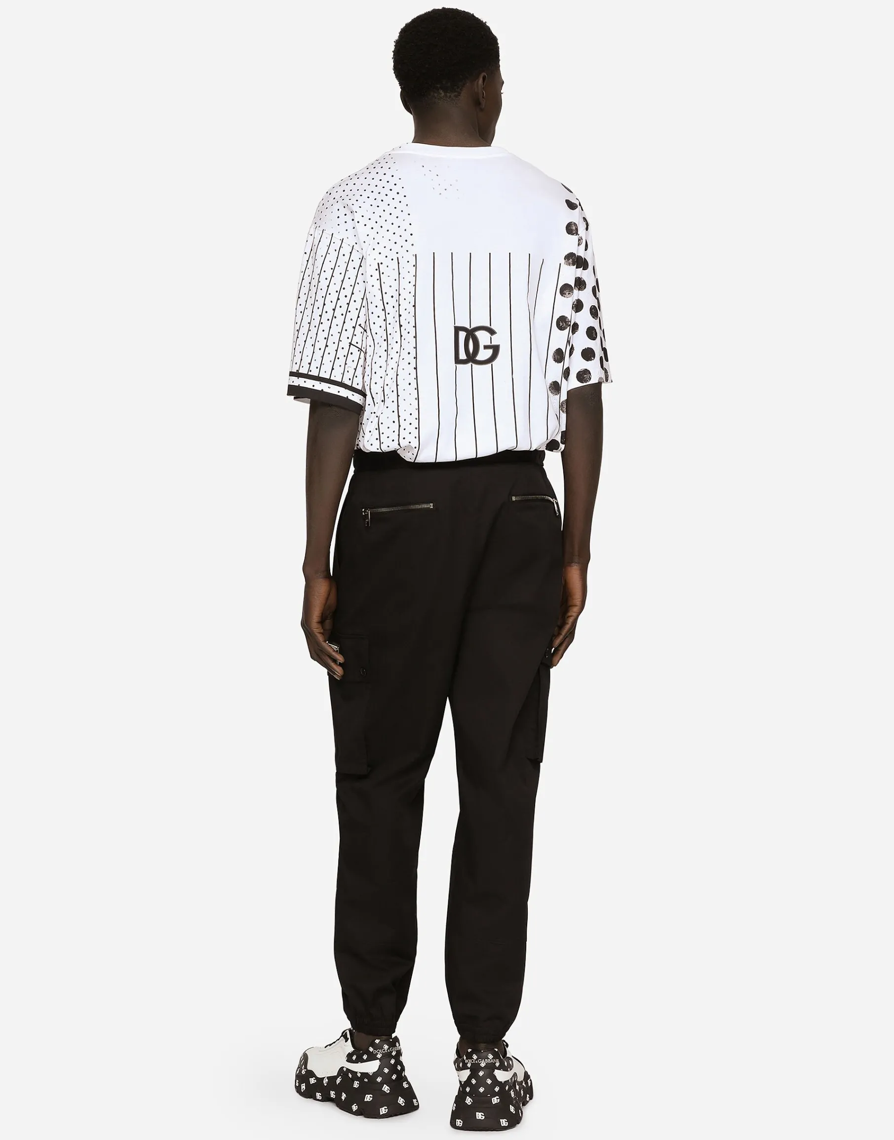 Stretch cotton cargo pants