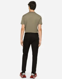Stretch cotton cargo pants