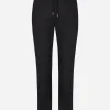 Stretch cotton jogging pants with tag