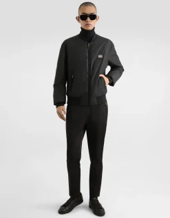 Stretch cotton jogging pants with tag