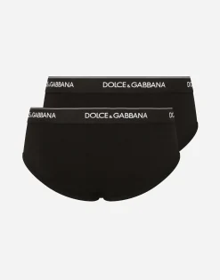 Stretch cotton mid-rise briefs two pack