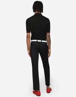 Stretch cotton pants
