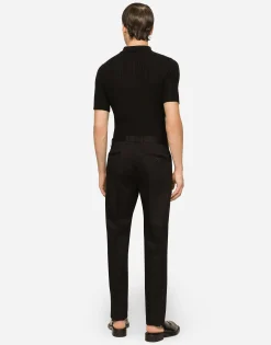 Stretch cotton pants