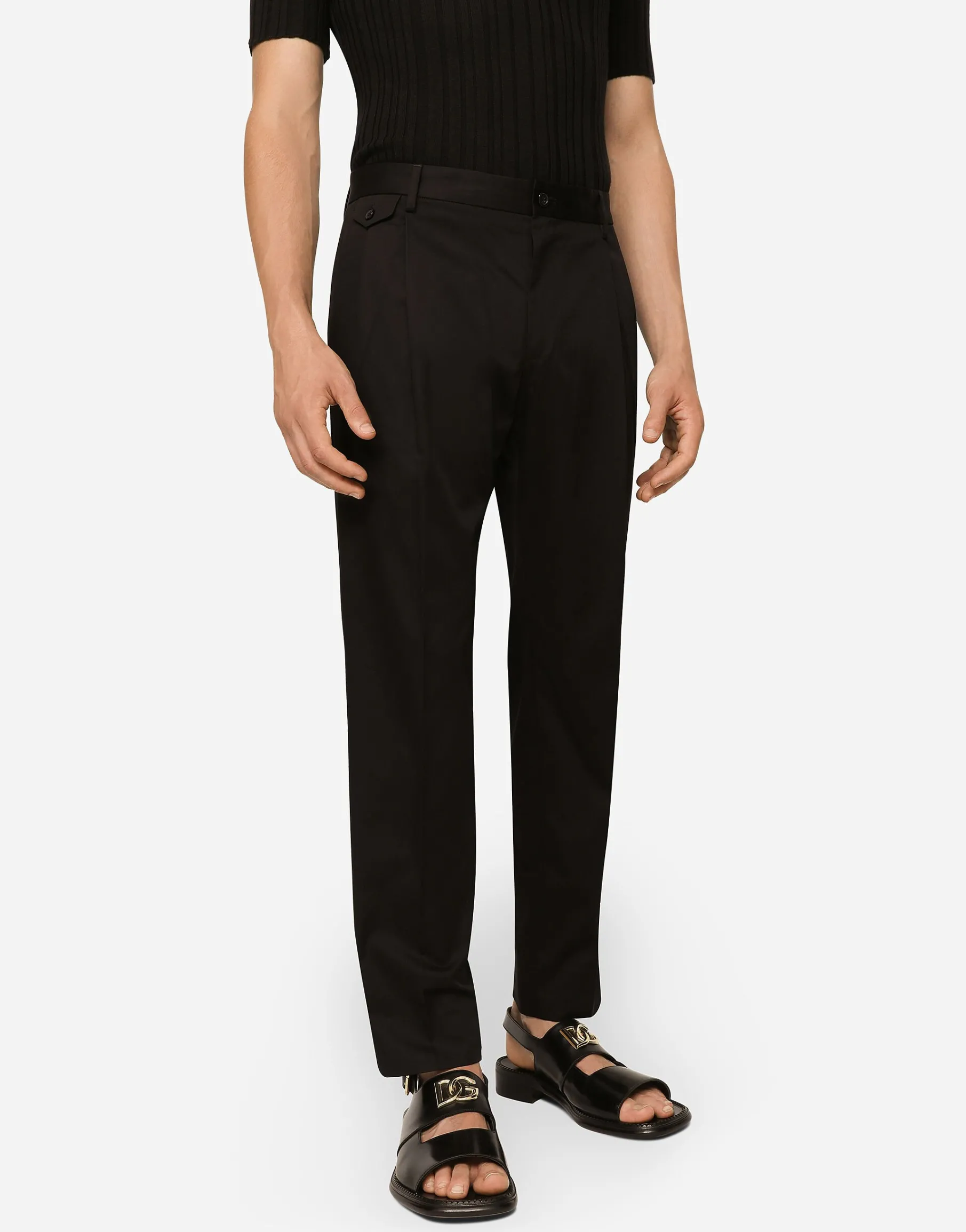 Stretch cotton pants