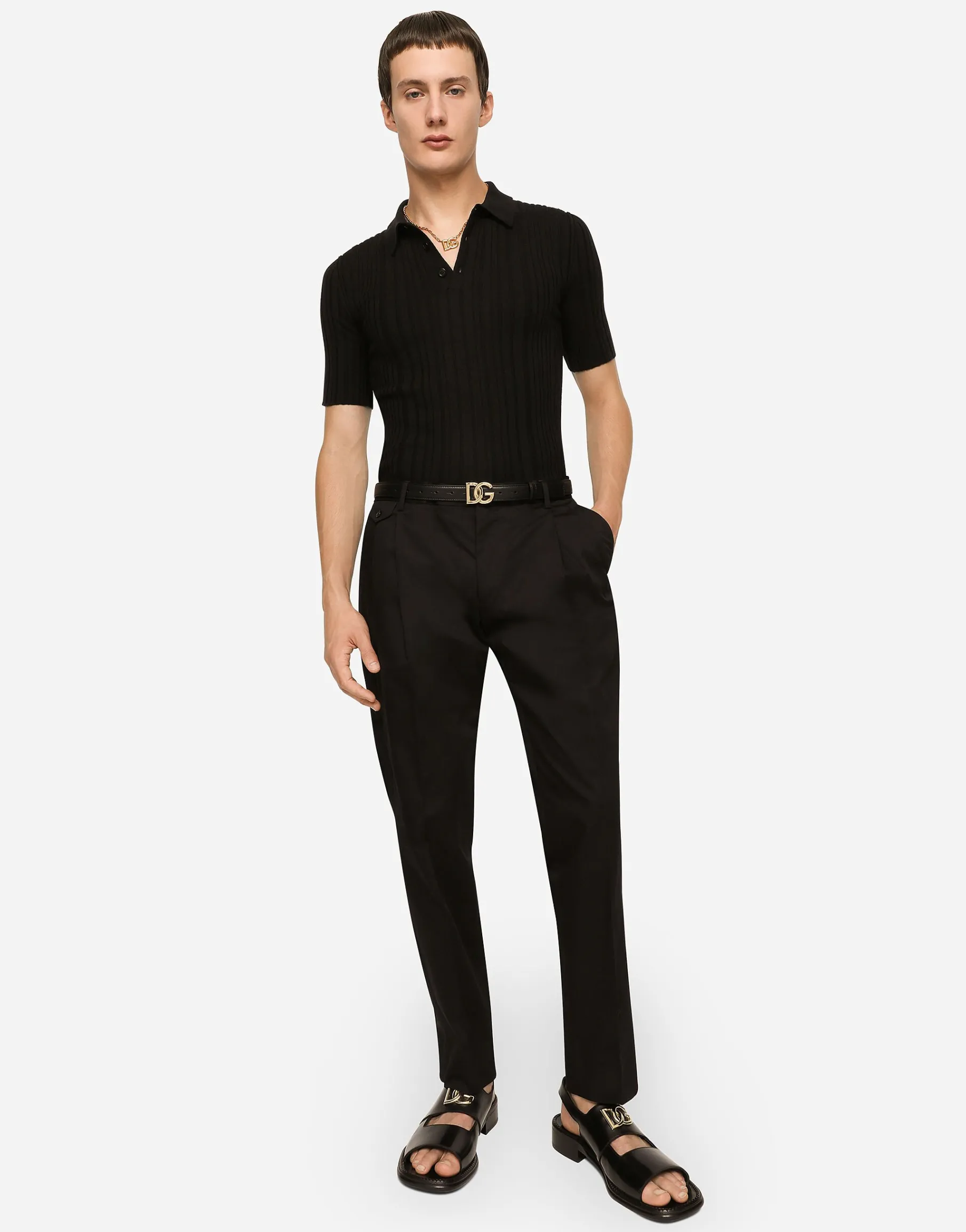 Stretch cotton pants