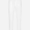Stretch cotton pants with DG patch