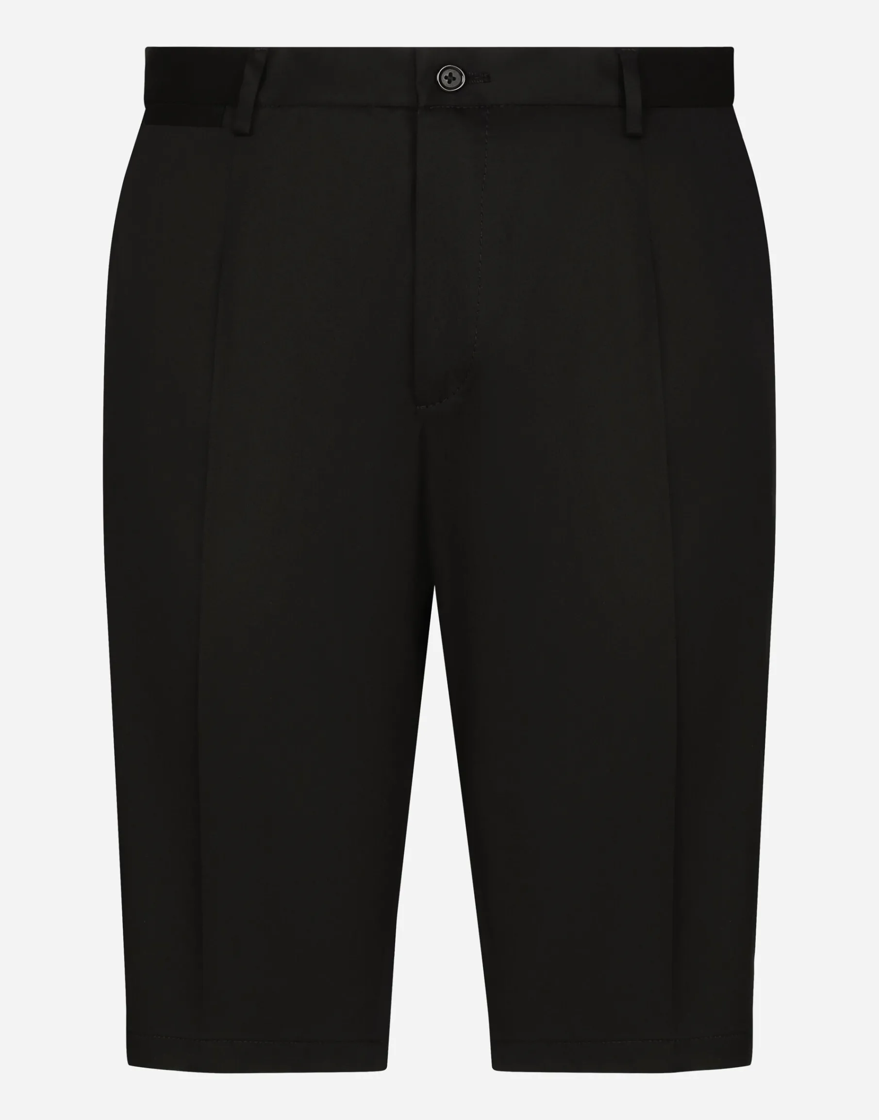 Stretch cotton shorts with DG embroidery