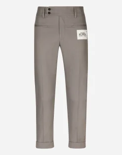 Stretch drill pants with Re-Edition label