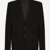 Stretch jersey jacket with heraldic patch