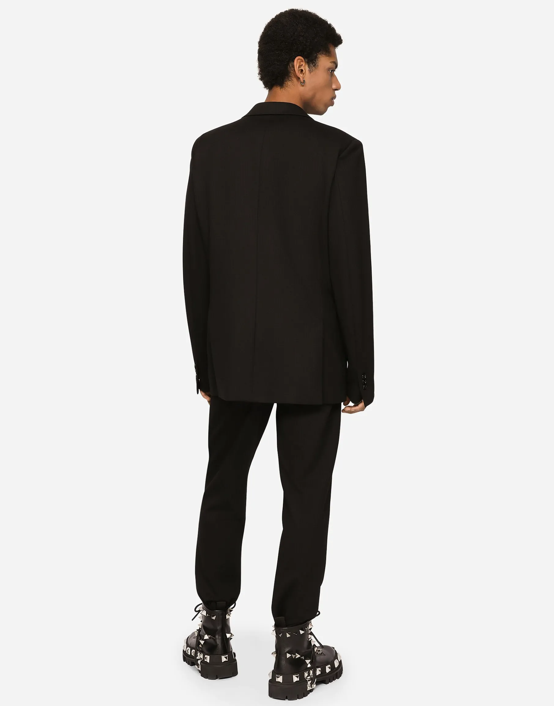 Stretch jersey jacket with heraldic patch