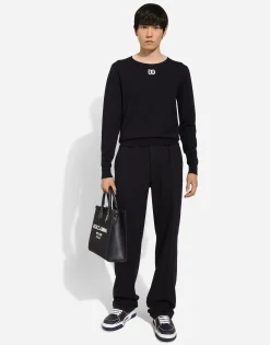 Stretch jersey jogging pants