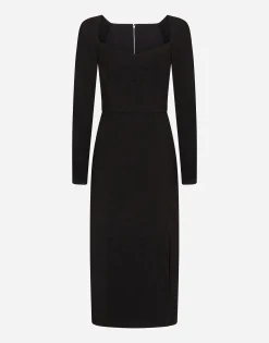Stretch jersey sheath dress