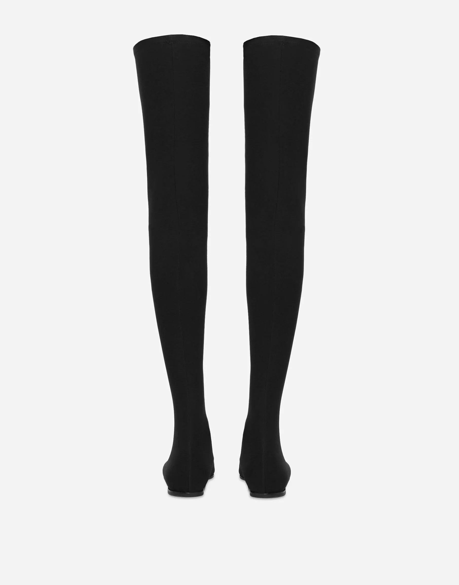 Stretch jersey thigh-high boots
