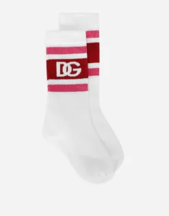 Stretch knit socks with DG logo