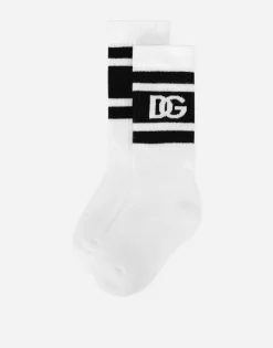 Stretch knit socks with DG logo