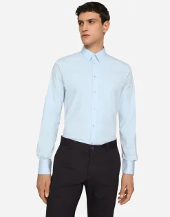 Stretch poplin Gold-fit shirt