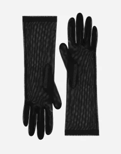 Stretch tulle gloves