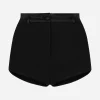 Stretch wool high-waisted tuxedo panties