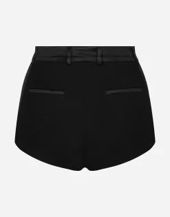 Stretch wool high-waisted tuxedo panties