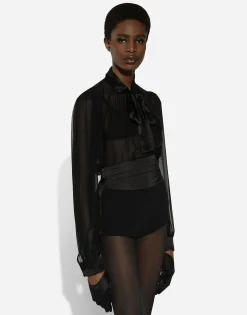 Stretch wool high-waisted tuxedo panties