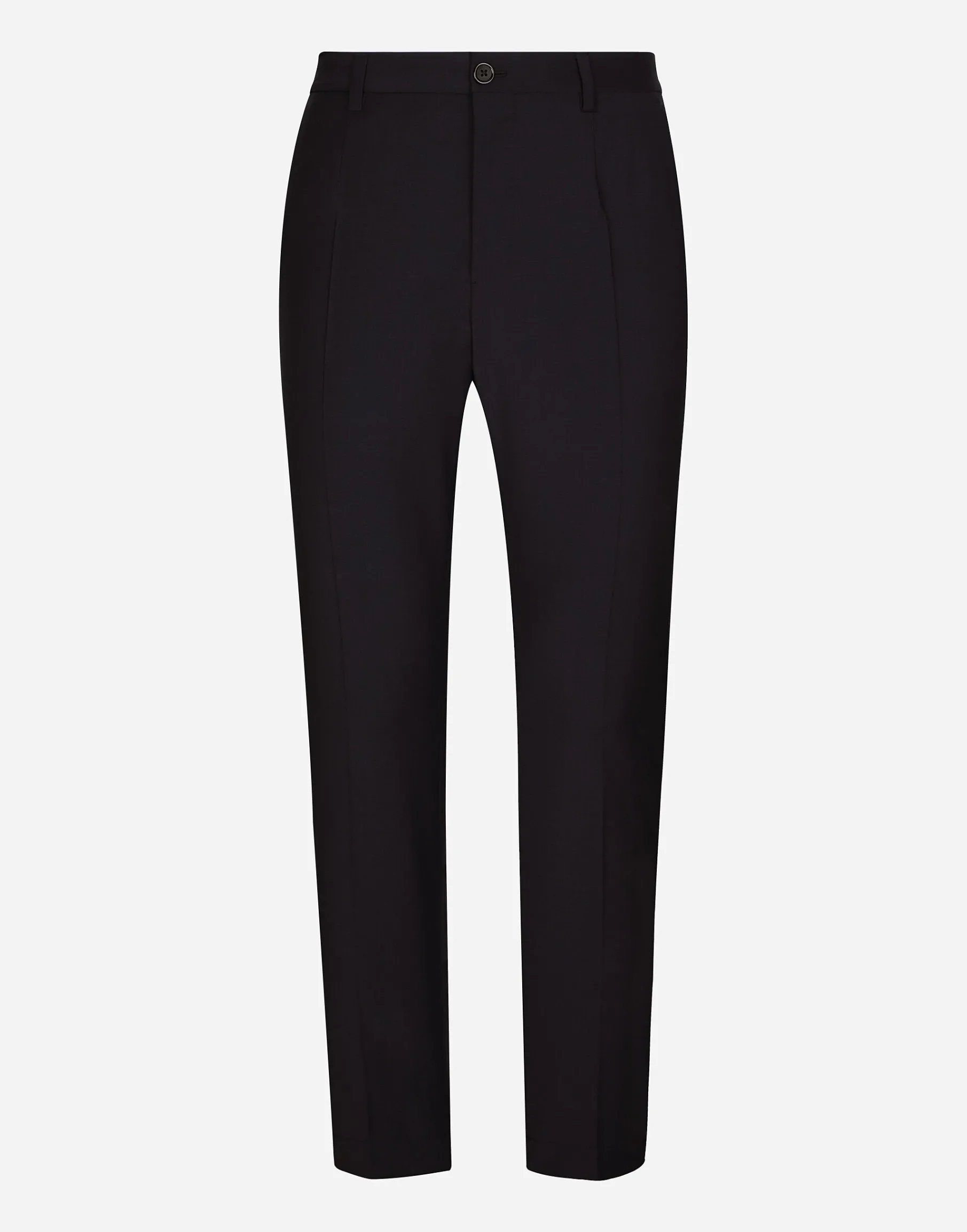 Stretch wool pants with DG embroidery