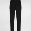 Stretch wool tuxedo pants