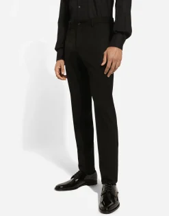 Stretch wool twill pants