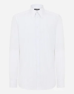 Striped cotton Martini-fit shirt