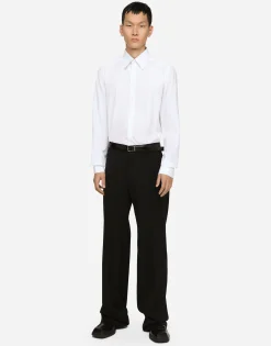 Striped cotton Martini-fit shirt