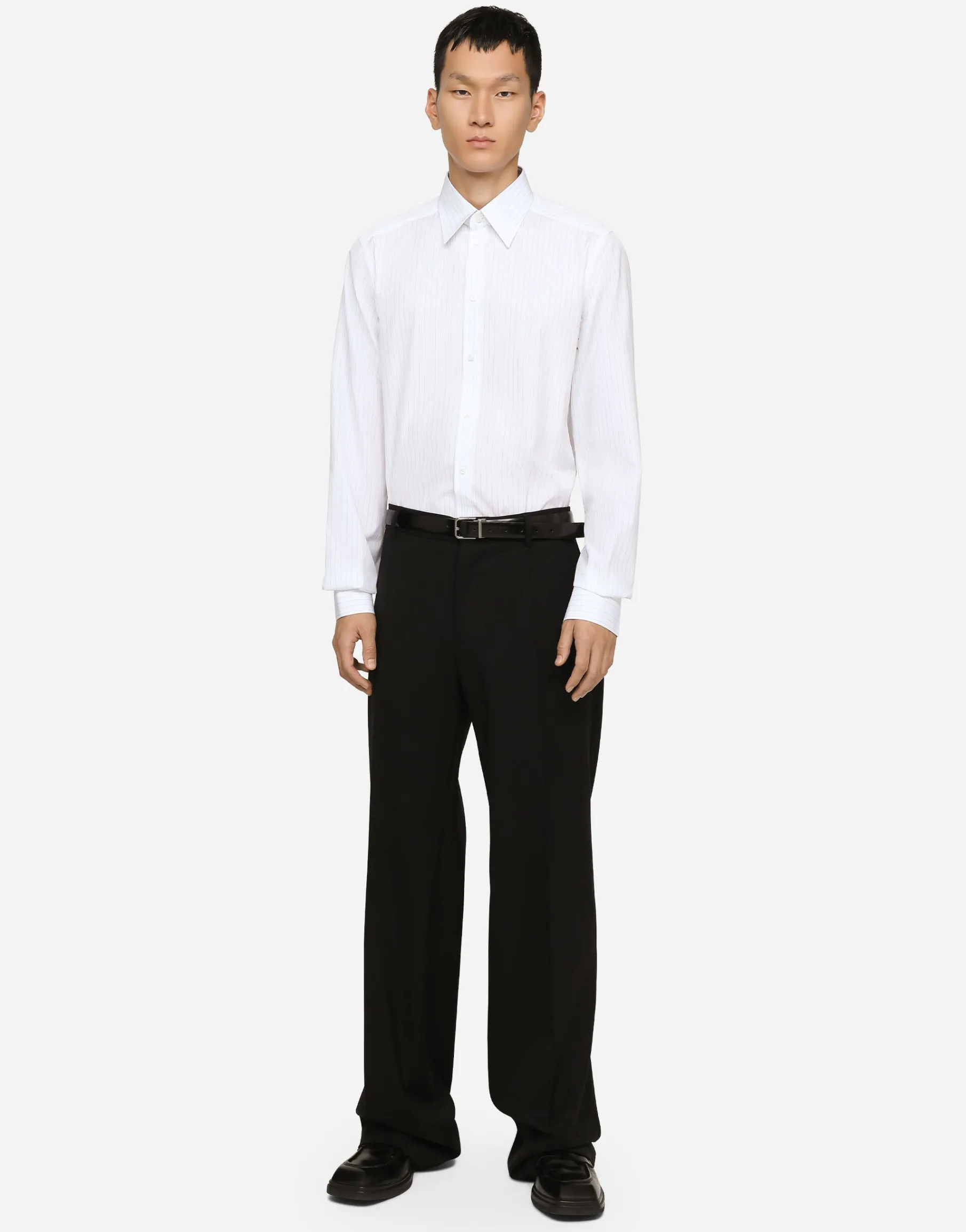 Striped cotton Martini-fit shirt