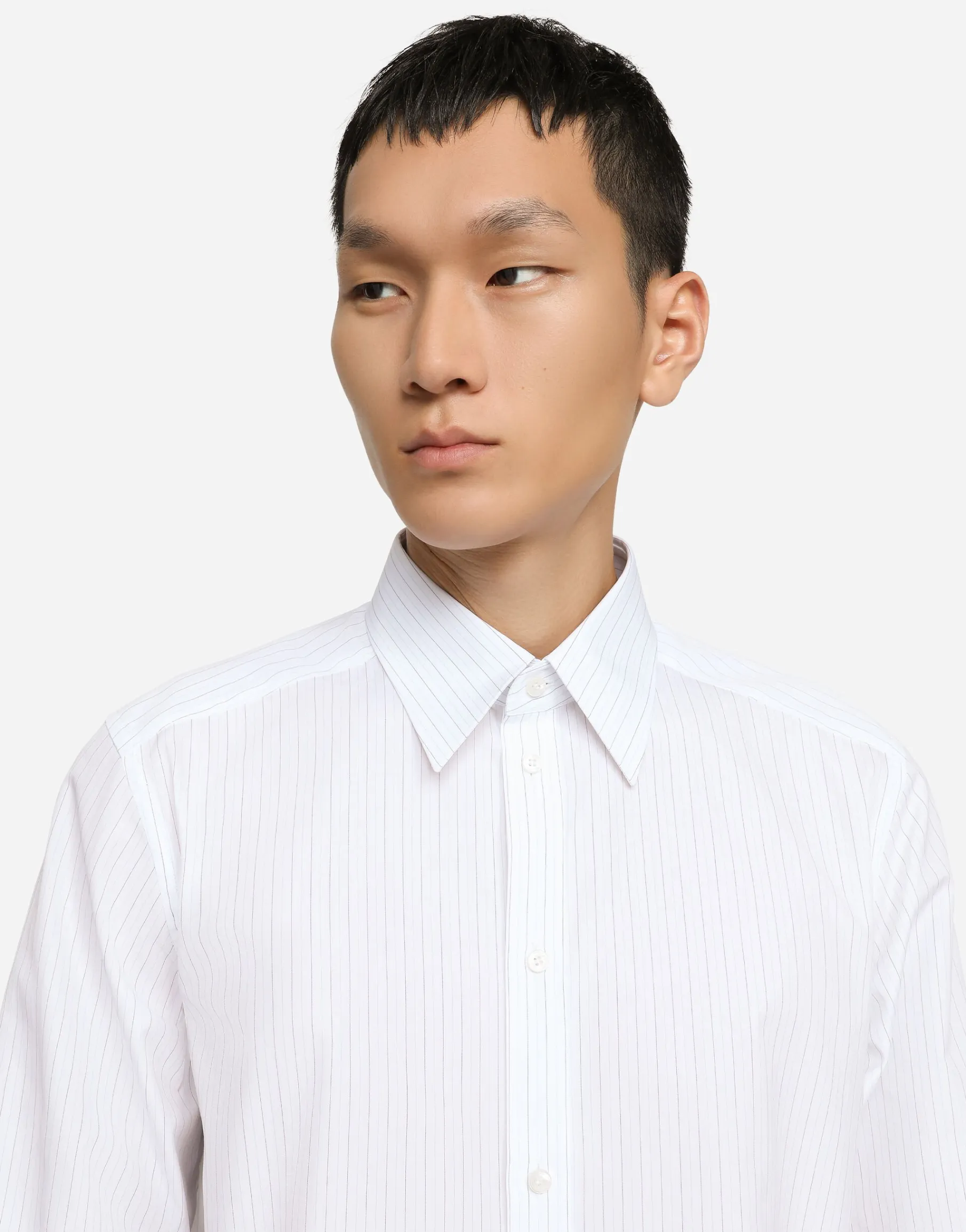 Striped cotton Martini-fit shirt