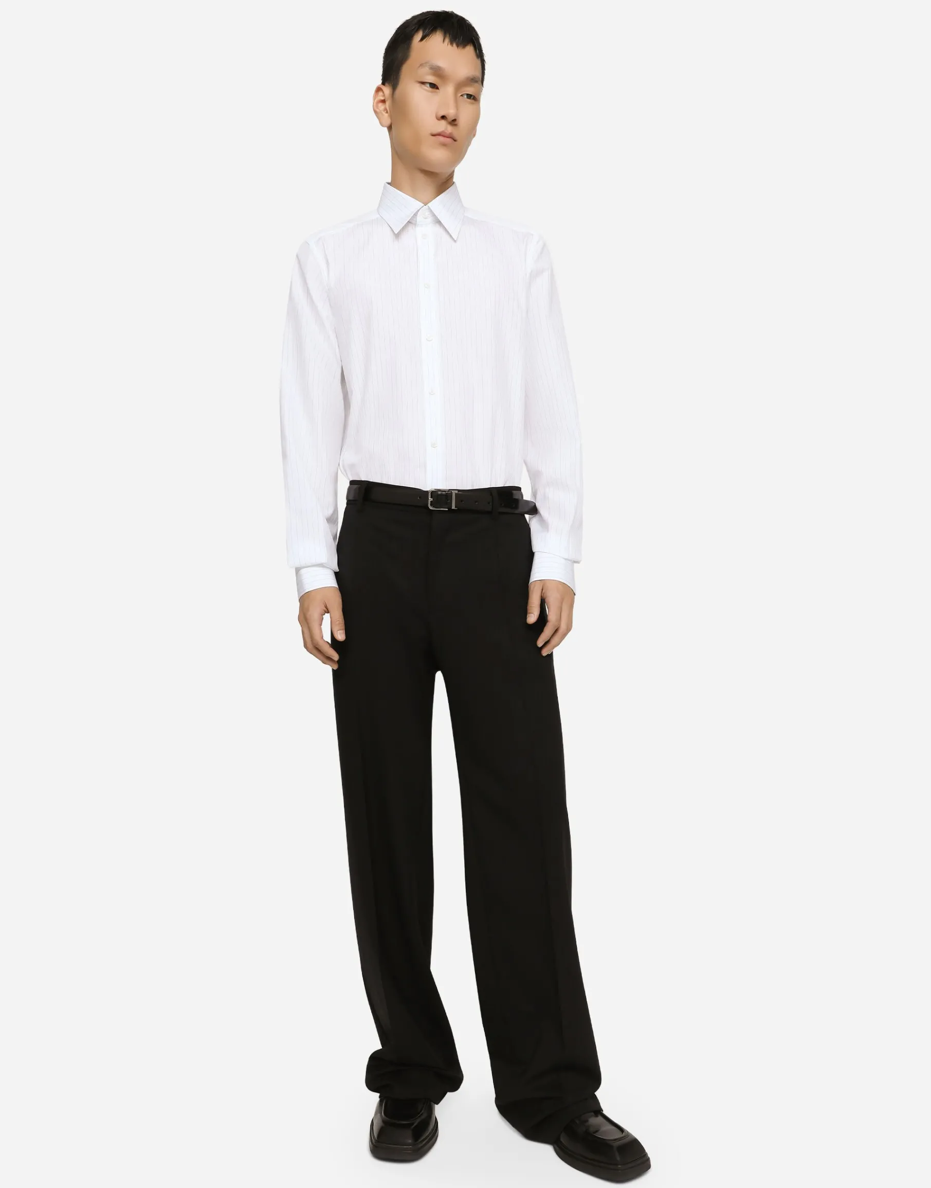 Striped cotton Martini-fit shirt