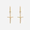 Stud earrings with “DNA” crosses