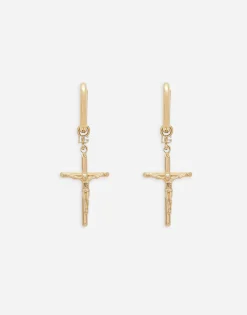 Stud earrings with “DNA” crosses