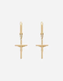 Stud earrings with “DNA” crosses