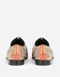 Suede Derby shoes with fusible rhinestone detailing