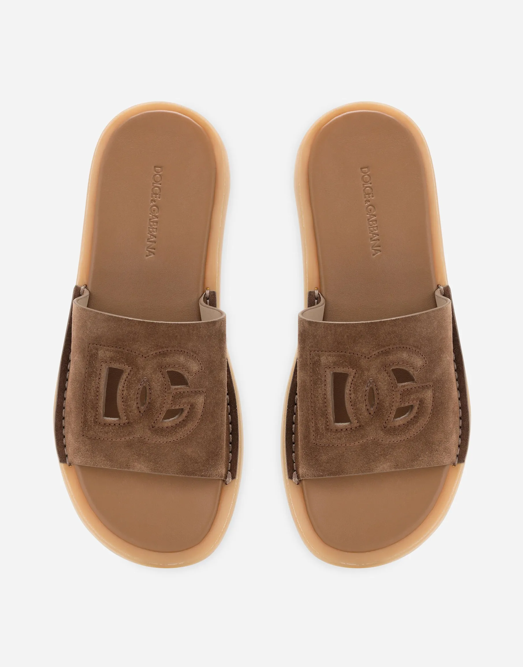 Suede sliders