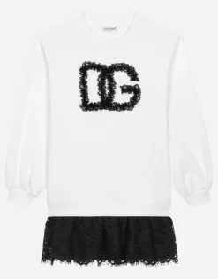 Sweatshirt-style jersey dress