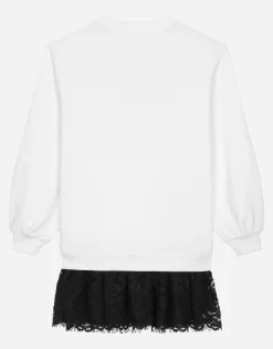 Sweatshirt-style jersey dress