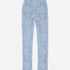 Tailored branded floral cordonetto lace pants with DG logo