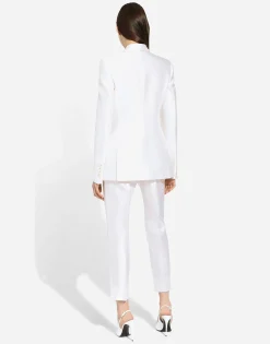 Tailored mikado silk pants