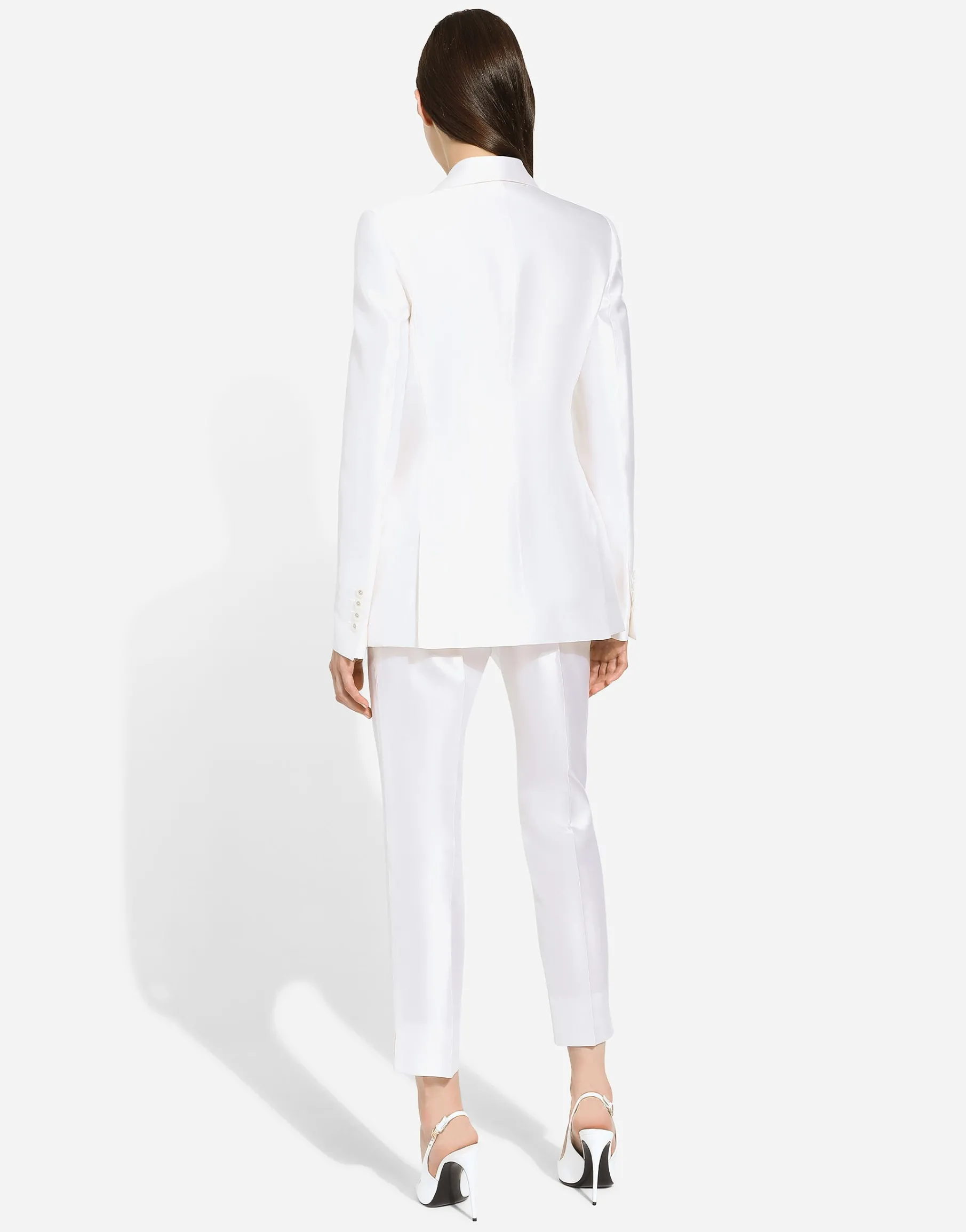 Tailored mikado silk pants