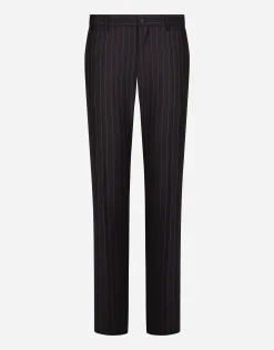 Tailored pinstripe virgin wool pants