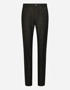 Tailored pinstripe virgin wool pants
