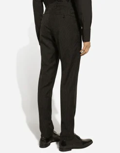 Tailored pinstripe virgin wool pants