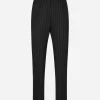 Tailored pinstripe wool pants