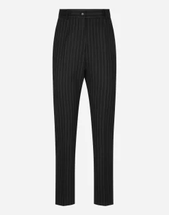 Tailored pinstripe wool pants